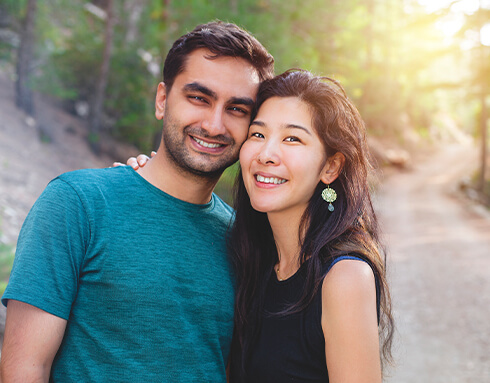 couple smiling together