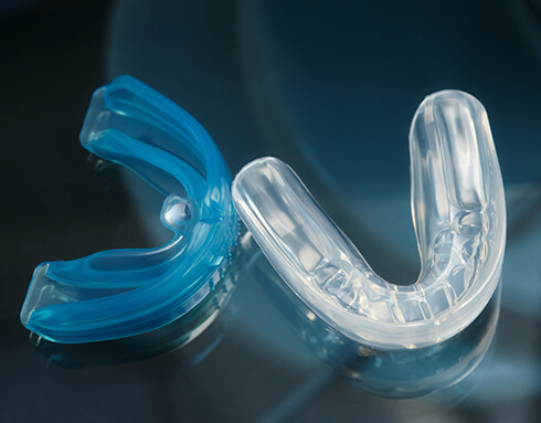 a pair of mouthguards