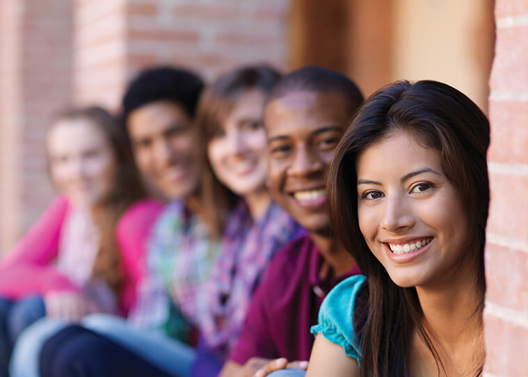 a group of teenagers