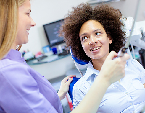 woman at the dentist